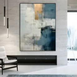 Handmade Oil PaintingCanvasWall Art DecorationAbstract Knife PaintingLandscape GreyFor Home Decor Rolled Frameless Unstressed Painting