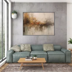 Handmade Oil PaintingCanvasWall Art DecorationAbstract Knife PaintingLandscape GreyFor Home Decor Rolled Frameless Unstressed Painting