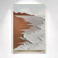 Handmade Sea Beach Oil Painting On Canvas Ocean Wave 3D Texture Wall Art Paintings Living Room Decor Hand Painted Custom Painting No Frame