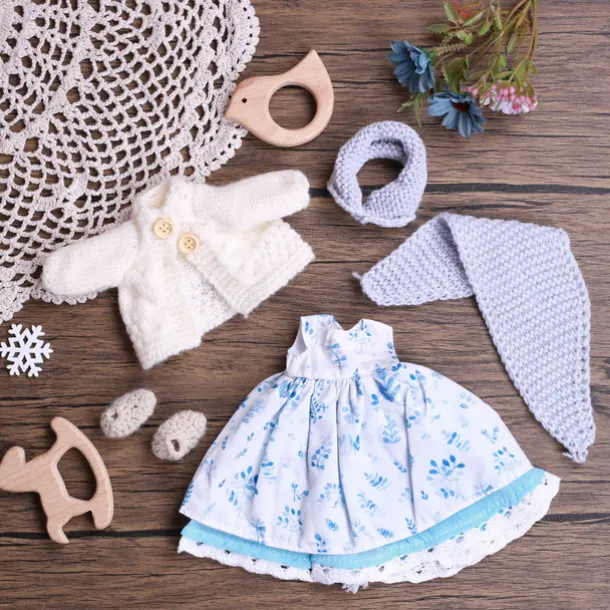 Handmade Waldorf Doll Clothes Set for 12 inch Doll Handmade Muppet Doll for Christmas Gifts