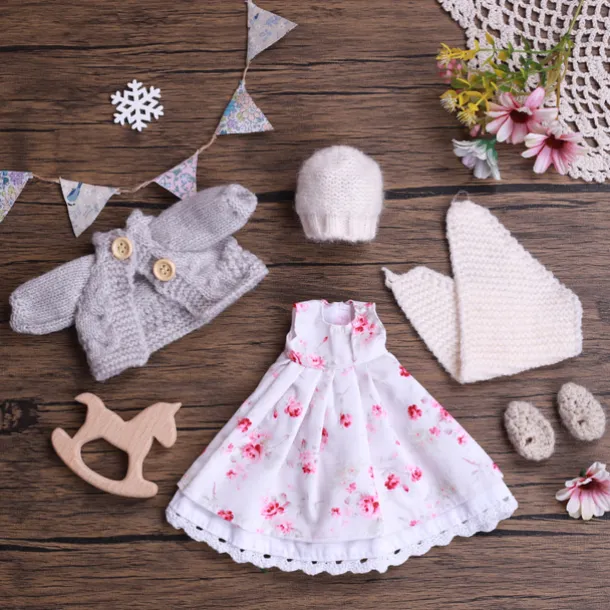 Handmade Waldorf Doll Clothes Set for 12 inch Doll Handmade Muppet Doll for Christmas Gifts