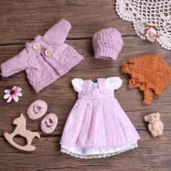 Handmade Waldorf Doll Clothes Set for 12 inch Doll Handmade Muppet Doll for Christmas Gifts