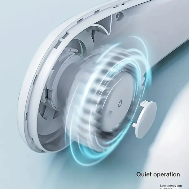 Hands-Free Hanging Neck Fan – Leafless USB Powered Portable Fan with 1200mAh Battery, Bladeless Cooling for Travel