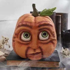 Happy Halloween Light Up Jacko Lantern Decorative Pumpkin Foam Halloween Props for Great Haunted House Halloween Decoration