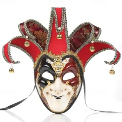 Harlequin Halloween Venetian Mask Volto Larva Carnival Mask Full Face Adults' Men's Carnival Mardi Gras Party Masquerade Carnival of Venice Easy Halloween Costumes Dress Up