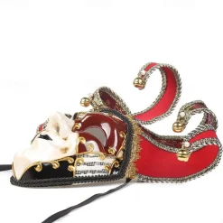 Harlequin Halloween Venetian Mask Volto Larva Carnival Mask Full Face Adults' Men's Carnival Mardi Gras Party Masquerade Carnival of Venice Easy Halloween Costumes Dress Up