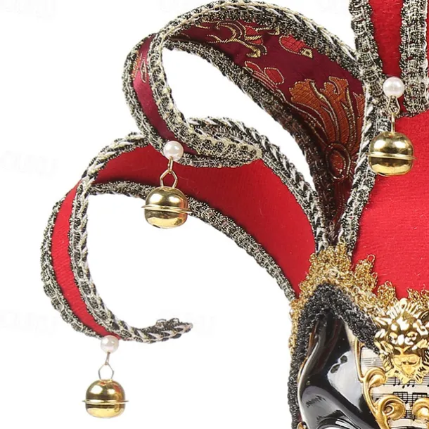 Harlequin Halloween Venetian Mask Volto Larva Carnival Mask Full Face Adults' Men's Carnival Mardi Gras Party Masquerade Carnival of Venice Easy Halloween Costumes Dress Up