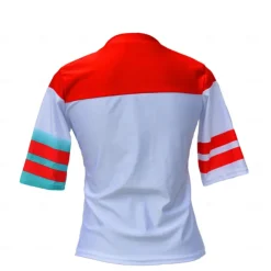 Harley Quinn Costumes 13 PCS Set Joker 2 Suicide Squad Clown Cosplay Costume Outfits with Wigs Accessries Embroidered Women's Girls' Movie Cosplay Halloween Carnival Performance Party