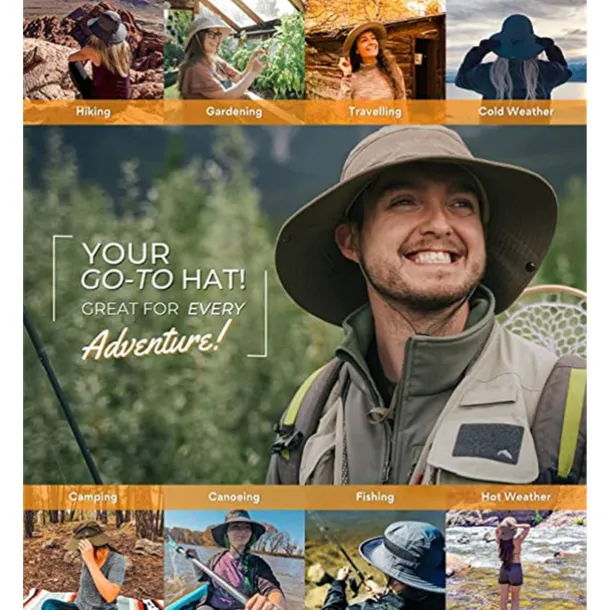 Hat Sun Hat Fishing Hat UPF50+ UV Protection Breathable for Polyester Summer