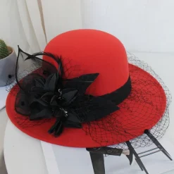 Hats Artificial feather Poly / Cotton Blend Bowler / Cloche Hat Bucket Hat Fedora Hat Casual Holiday Kentucky Derby Cocktail Royal Astcot Vintage Style Elegant With Feather Appliques Headpiece