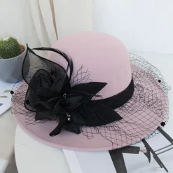 Hats Artificial feather Poly / Cotton Blend Bowler / Cloche Hat Bucket Hat Fedora Hat Casual Holiday Kentucky Derby Cocktail Royal Astcot Vintage Style Elegant With Feather Appliques Headpiece
