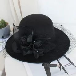 Hats Artificial feather Poly / Cotton Blend Bowler / Cloche Hat Bucket Hat Fedora Hat Casual Holiday Kentucky Derby Cocktail Royal Astcot Vintage Style Elegant With Feather Appliques Headpiece