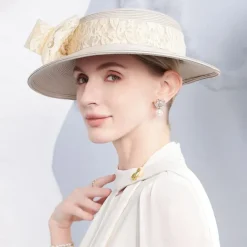 Hats Fiber Bowler / Cloche Hat Bucket Hat Straw Hat Wedding Tea Party Elegant Wedding With Bowknot Headpiece Headwear