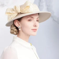 Hats Fiber Bowler / Cloche Hat Bucket Hat Straw Hat Wedding Tea Party Elegant Wedding With Bowknot Headpiece Headwear