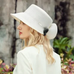 Hats Fiber Bowler / Cloche Hat Bucket Hat Floppy Hat Wedding Tea Party Elegant Wedding With Bowknot Splicing Headpiece Headwear