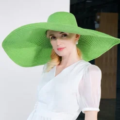 Hats Fiber Bowler / Cloche Hat Bucket Hat Straw Hat Beach Melbourne Cup Elegant & Luxurious Boho With Pure Color Headpiece Headwear