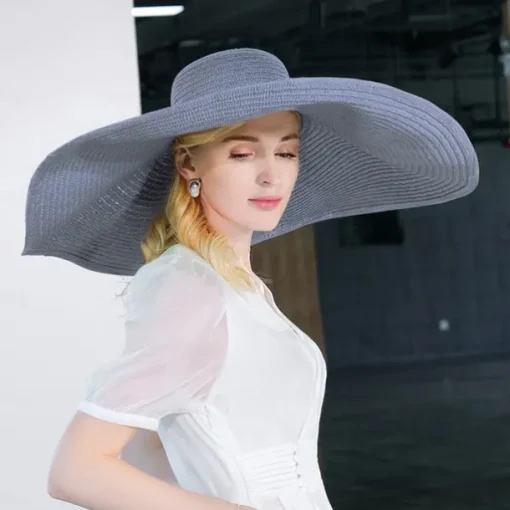 Hats Fiber Bowler / Cloche Hat Bucket Hat Straw Hat Beach Melbourne Cup Elegant & Luxurious Boho With Pure Color Headpiece Headwear