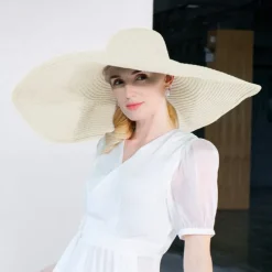 Hats Fiber Bowler / Cloche Hat Bucket Hat Straw Hat Beach Melbourne Cup Elegant & Luxurious Boho With Pure Color Headpiece Headwear