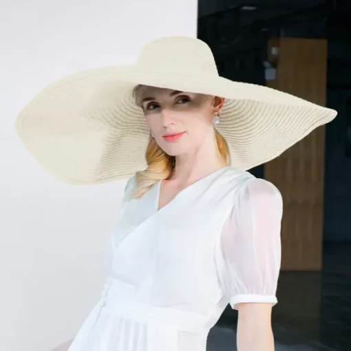 Hats Fiber Bowler / Cloche Hat Bucket Hat Straw Hat Beach Melbourne Cup Elegant & Luxurious Boho With Pure Color Headpiece Headwear
