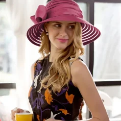 Hats Fiber Bucket Hat Floppy Hat Sun Hat Wedding Tea Party Elegant Wedding With Bowknot Headpiece Headwear