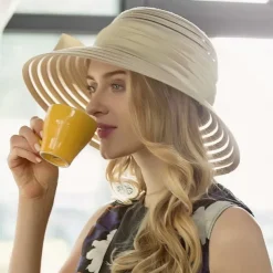 Hats Fiber Bucket Hat Floppy Hat Sun Hat Wedding Tea Party Elegant Wedding With Bowknot Headpiece Headwear