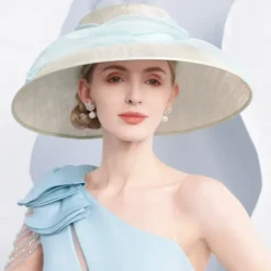 Hats Flax Bowler / Cloche Hat Sun Hat Sinamay Hat Wedding Tea Party Elegant Wedding With Bows Splicing Headpiece Headwear