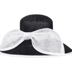 Hats Flax Bowler / Cloche Hat Bucket Hat Sun Hat Wedding Tea Party Elegant Wedding With Bowknot Splicing Headpiece Headwear