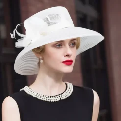 Hats Flax Fiber Bowler / Cloche Hat Bucket Hat Sun Hat Wedding Tea Party Elegant Wedding With Feather Bowknot Headpiece Headwear