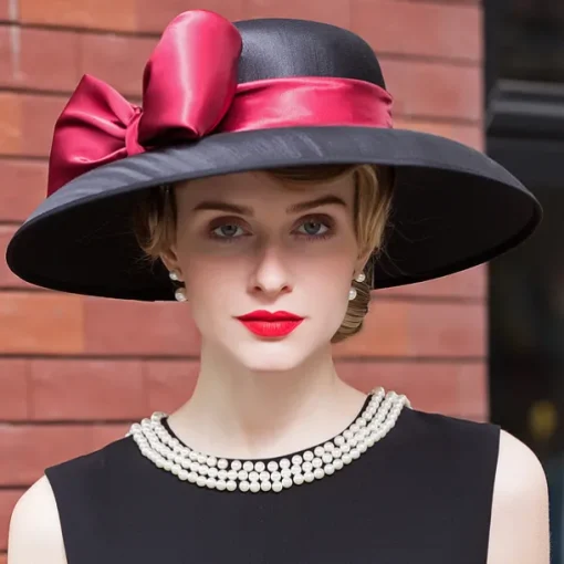 Hats Headwear Plain Twill Bowler / Cloche Hat Sun Hat Wedding Valentine's Day Kentucky Derby Horse Race Melbourne Cup Glam Elegant & Luxurious Romantic With Butterfly Splicing Headpiece Headwear