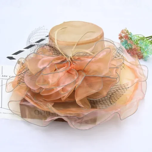 Hats Organza Formal Beach Elegant With Bowknot Headpiece Headwear