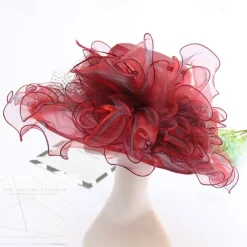 Hats Organza Formal Beach Elegant With Bowknot Headpiece Headwear