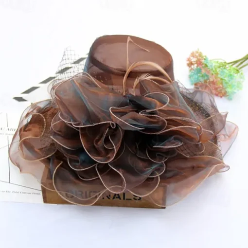 Hats Organza Formal Beach Elegant With Bowknot Headpiece Headwear