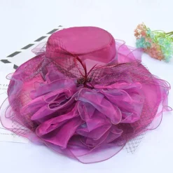 Hats Organza Formal Beach Elegant With Bowknot Headpiece Headwear