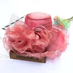 Hats Organza Formal Beach Elegant With Bowknot Headpiece Headwear