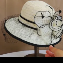Hats Polyester Sun Hat Holiday Tea Party Horse Race Cocktail Elegant Vintage Sun Protection With Feather Floral Headpiece Headwear