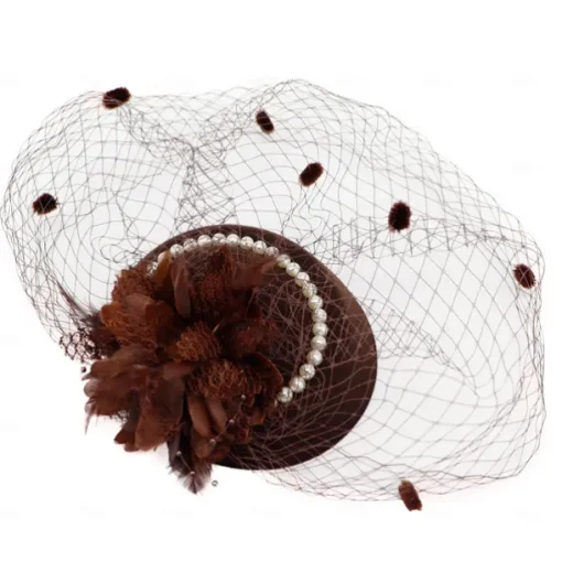 Hats Sinamay Fedora Hat Wedding Evening Party Cocktail Elegant Vintage Cute With Floral Headpiece Headwear
