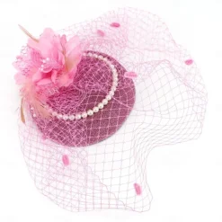 Hats Sinamay Fedora Hat Wedding Evening Party Cocktail Elegant Vintage Cute With Floral Headpiece Headwear