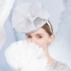 Hats Sinamay Saucer Hat Top Hat Sinamay Hat Wedding Cocktail Elegant Wedding With Floral Headpiece Headwear