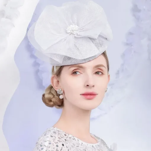 Hats Sinamay Saucer Hat Top Hat Sinamay Hat Wedding Cocktail Elegant Wedding With Floral Headpiece Headwear