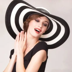 Hats synthetic fibre Bowler / Cloche Hat Bucket Hat Straw Hat Wedding Beach Elegant Wedding With Splicing Headpiece Headwear