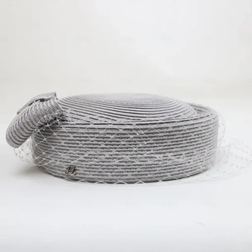 Hats Tulle Fiber Bowler / Cloche Hat Straw Hat Wedding Tea Party Elegant Wedding With Bowknot Tulle Headpiece Headwear