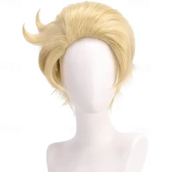 Hazbin Hotel Synthetic Wig Morning star Loose Curl Deep Wave Layered Haircut Asymmetrical Wig 14 inch A1 Synthetic Hair Women's Cool Classic Comfortable Blonde