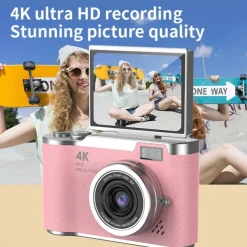 HD Digital Cameras 4K 1080p Easy to Use Rotatable 2.4 Lcd Screen CCD Camera