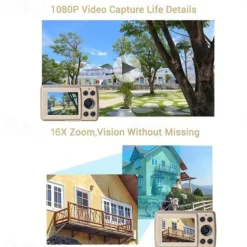 HD 1080P Home Digital Camera Camcorder 16MP Digital SLR Camera 4X Digital Zoom with 1.77 Inch LCD Screen