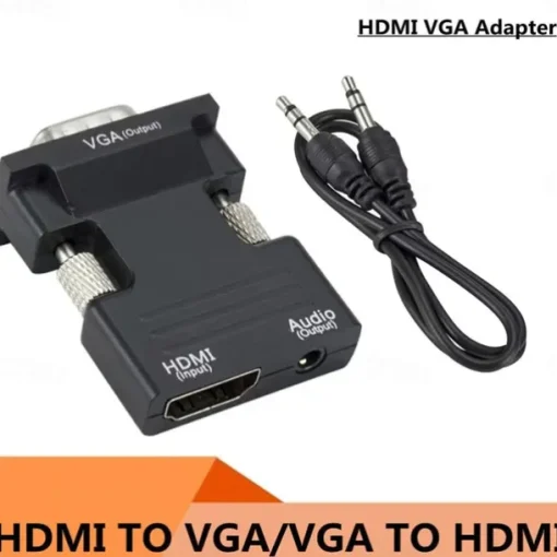 HDMI To VGA Adapter Converter With 3.5mm Audio Input Male VGA To Female HDMI Converter 1080P For Laptop PC Monitor Projector HDTV Chromebook Xbox