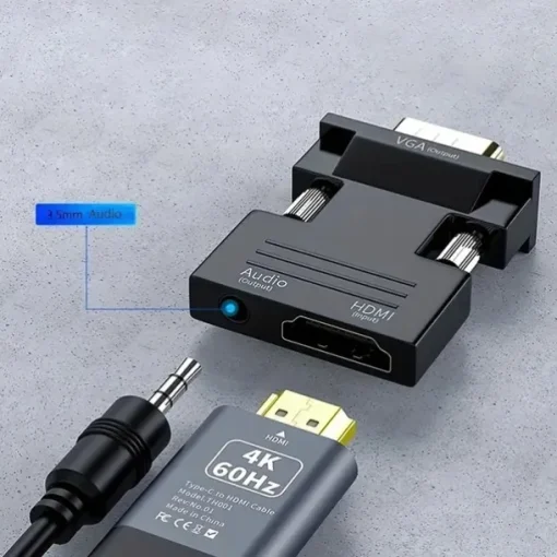 HDMI To VGA Adapter Converter With 3.5mm Audio Input Male VGA To Female HDMI Converter 1080P For Laptop PC Monitor Projector HDTV Chromebook Xbox
