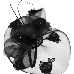 Headbands Fascinators Hats Tulle Sinamay Pillbox Hat Top Hat Veil Hat Wedding Tea Party Elegant Wedding With Rhinestone Bowknot Headpiece Headwear
