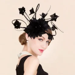 Headbands Fascinators Hats Sinamay Top Hat Bride Cowboy Hat Wedding Cocktail Elegant Wedding With Rhinestone Feather Headpiece Headwear