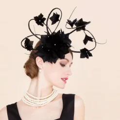 Headbands Fascinators Hats Sinamay Top Hat Bride Cowboy Hat Wedding Cocktail Elegant Wedding With Rhinestone Feather Headpiece Headwear