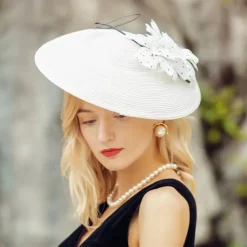 Headbands Hats Headwear Fiber Bowler / Cloche Hat Straw Hat Sun Hat Wedding Tea Party Elegant Wedding With Lace Side Headpiece Headwear